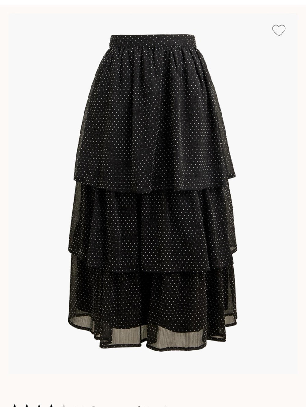 J. Crew Ruffle tiered midi skirt NWT MED
